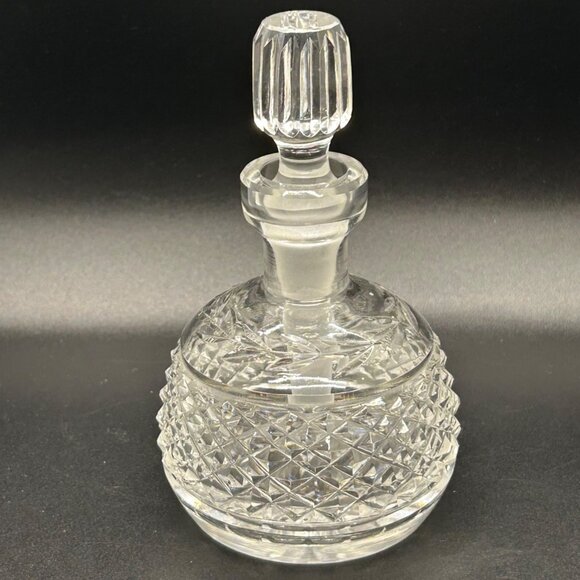 Vintage Clear Glass Perfume Bottle With Stopper Art Deco Style Essential Oils - Picture 11 of 15